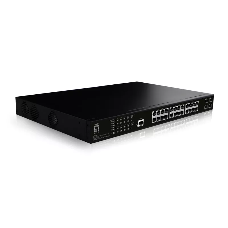 LevelOne GEP-2861 Netzwerk-Switch Managed L2 Gigabit Ethernet (10/100/1000) Power over Ethernet (PoE) 1U Schwarz