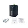 LevelOne 20-Port L2 Plus Managed Industrial Switch, 8 x 1GbE RJ45, 8 x 1GbE SFP, 4 x 1/2.5GbE SFP, DIN-Rail, -40°C bis 80°C