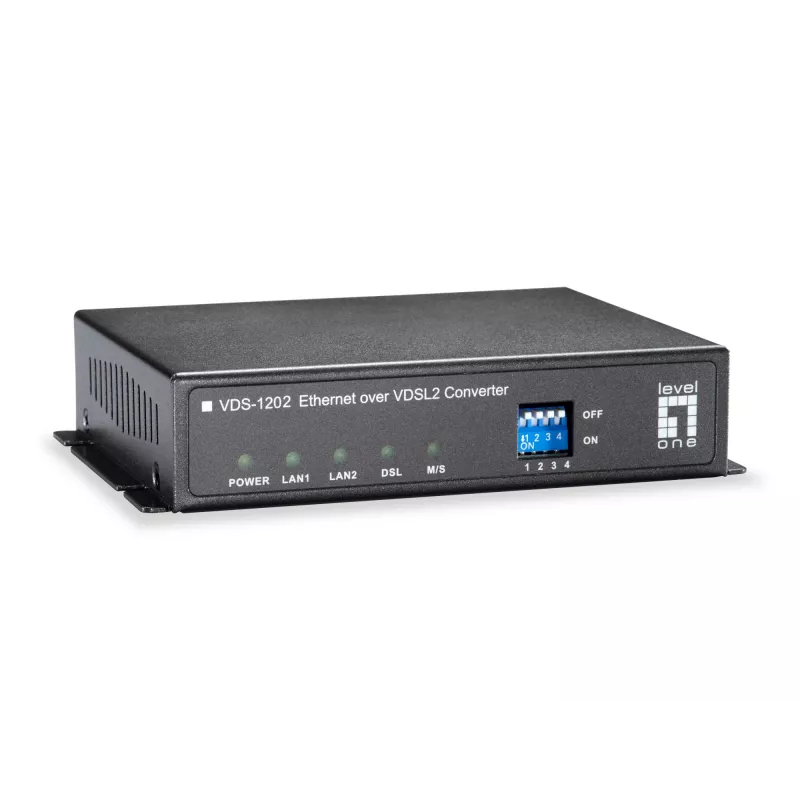 LevelOne VDS-1202 Netzwerk-Mediakonverter 100 Mbit/s Grau