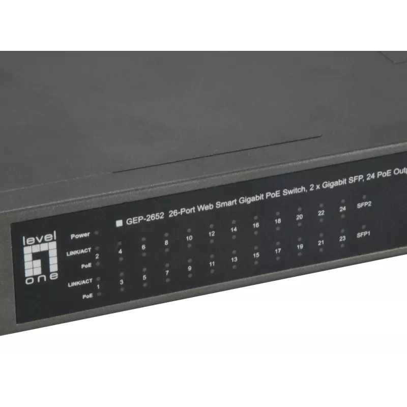 LevelOne GEP-2652 Netzwerk-Switch Managed L2 Gigabit Ethernet (10/100/1000) Power over Ethernet (PoE) Grau