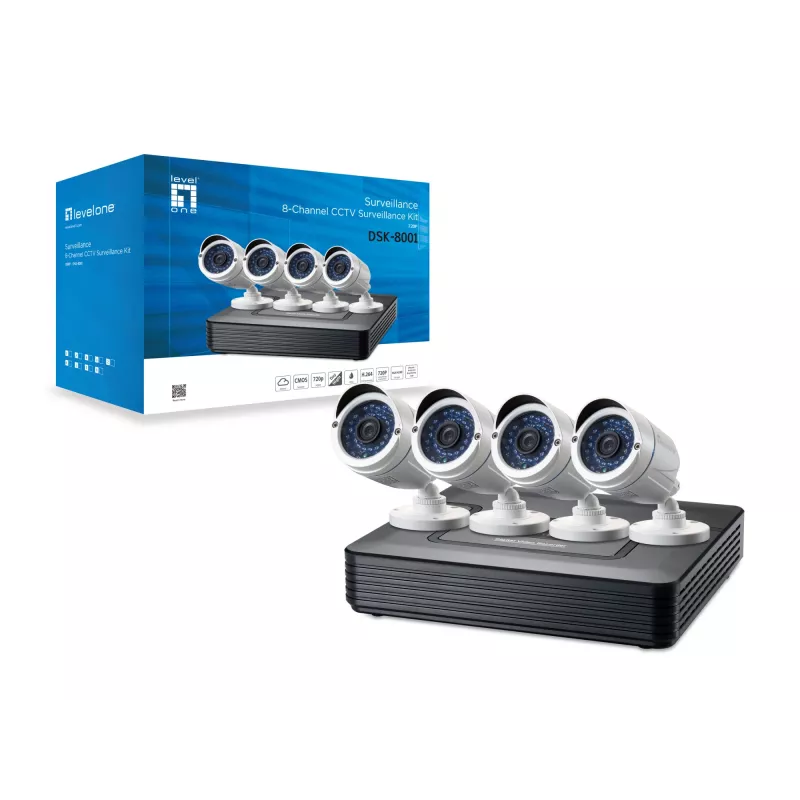 LevelOne DSK-8001 Videoüberwachungsset Kabelgebunden 8 Kanäle