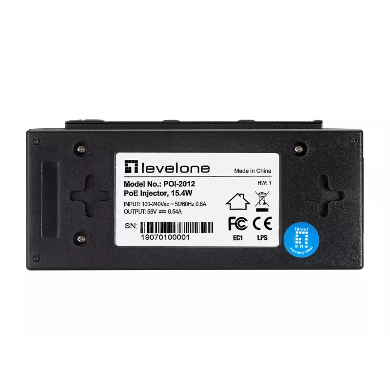 LevelOne POI-2012 PoE-Adapter Fast Ethernet 52 V