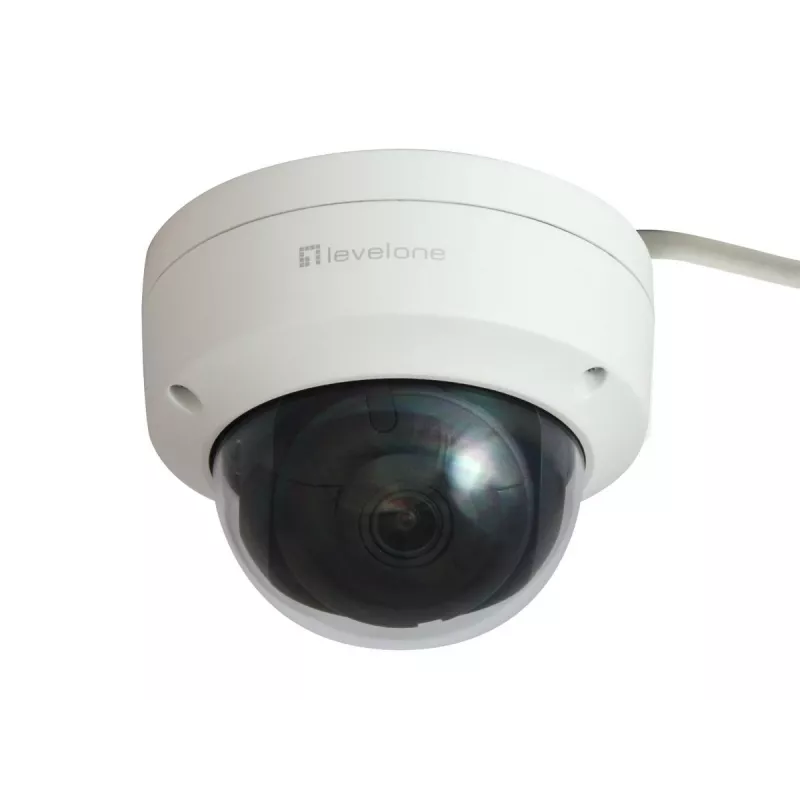 LevelOne GEMINI Fixed Dome IP-Netzwerkkamera, 6 Megapixel, H.265, 802.3af PoE, Innen-/Außenbereich