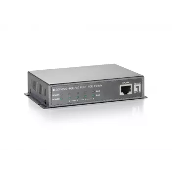 LevelOne 5-Port Gigabit PoE Switch, 61,6 W, 802.3af PoE, 4 PoE-Ausgänge, Netzteil im Lieferumfang