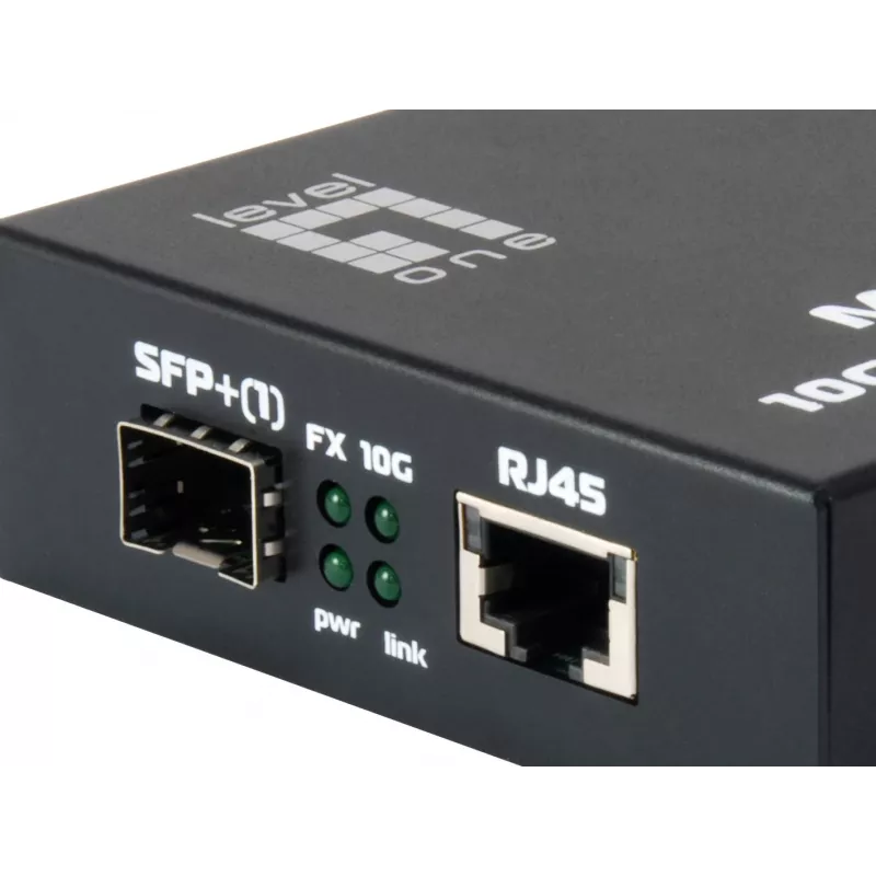 LevelOne GVT-0500 Netzwerk-Medienkonverter 10000 Mbit/s Schwarz