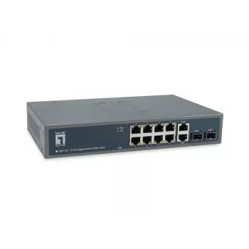 LevelOne GEP-1221 Netzwerk-Switch Unmanaged Gigabit Ethernet (10/100/1000) Power over Ethernet (PoE) Schwarz