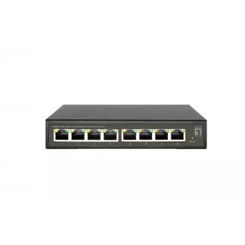 LevelOne Hilbert 8-Port Gigabit PoE Smart Lite Switch, 802.3at/af PoE, 8 PoE-Ausgänge, 112,8W PoE-Leistungsbudget