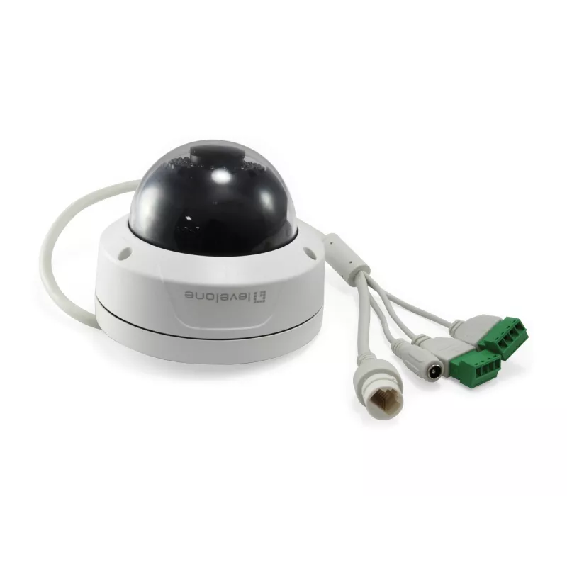 LevelOne GEMINI Fixed Dome IP-Netzwerkkamera, 2 Megapixel, H.265, vandalismussicher, 802.3af PoE, Innen-/Außenbereich