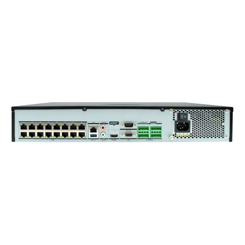 Netzwerk-Videorecorder LEVELONE NVR-0411 — 32 Kanäle, 4096×2160 max, 10 TB SATA, PoE 16 W/Port, 17x RJ-45, USB 2x2