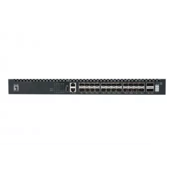 LevelOne 26-Port L3 Managed TOR Fiber Switch, 24x 1/10GbE SFP+, 2x 40/100GbE QSFP28, Hot-Swap redundante Stromversorgung