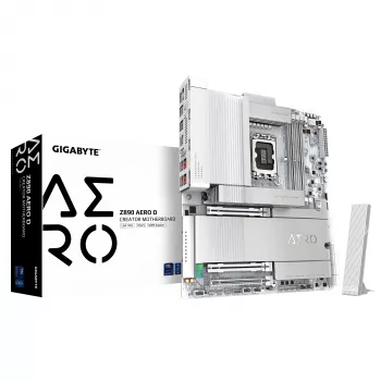 GIGABYTE Z890 AERO D Motherboard - Unterstützt Intel Core Ultra (Serie 2) CPUs, 16+1+2 Phasen VRM, bis zu 9500MHz DDR5 (OC), PCIe 5.0 M.2, Wi-Fi 7, Thunderbolt 5