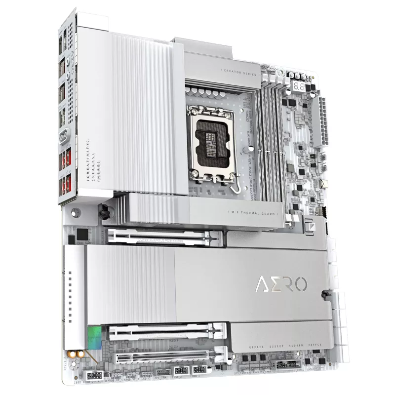 GIGABYTE Z890 AERO D Motherboard - Unterstützt Intel Core Ultra (Serie 2) CPUs, 16+1+2 Phasen VRM, bis zu 9500MHz DDR5 (OC), PCIe 5.0 M.2, Wi-Fi 7, Thunderbolt 5