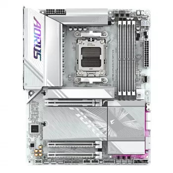GIGABYTE X870E AORUS ELITE WIFI7 ICE Mainboard - Unterstützt AMD Ryzen 9000 CPUs, 16+2+2 Phasen Digital VRM, bis zu 8200Hz DDR5 (OC), 3xPCIe 5.0 + 1xPCIe 4.0, Wi-Fi 7, 2.5GbE LAN, USB 4