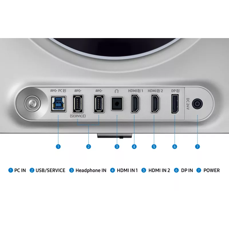 Samsung G60SD Computermonitor 68,6 cm (27 Zoll) 2560 x 1440 Pixel Quad HD OLED Silber
