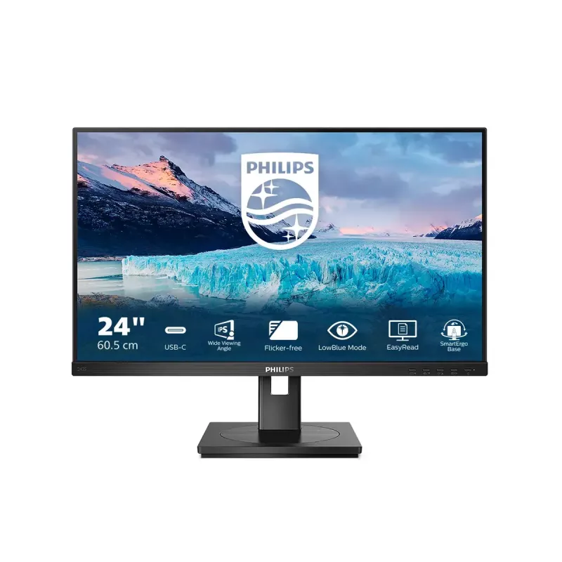 Philips S Line 243S1/00 Computer-Monitor 60,5 cm (23,8 Zoll) 1920 x 1080 Pixel Full HD LCD Schwarz