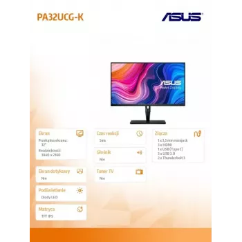 ASUS ProArt PA32UCG-K Computermonitor 81,3 cm (32 Zoll) 3840 x 2160 Pixel 4K Ultra HD LED Schwarz