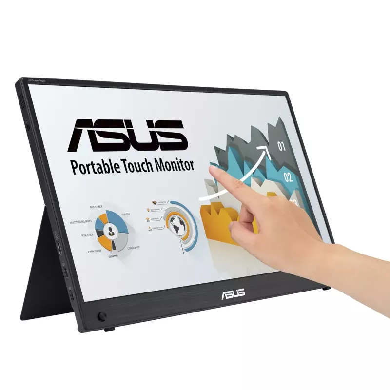 ASUS ZenScreen MB16AHT Computermonitor 39,6 cm (15,6 Zoll) 1920 x 1080 Pixel Full HD Touchscreen Schwarz