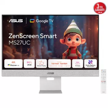 ASUS ZenScreen Smart Monitor MS27UC Computermonitor 68,6 cm (27 Zoll) 3840 x 2160 Pixel 4K Ultra HD LCD Grau