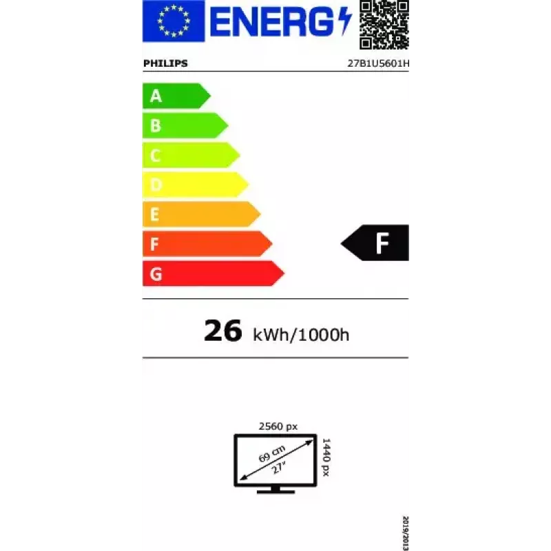 Philips 5000 series 27B1U5601H/00 Computermonitor 68,6 cm (27 Zoll) 2560 x 1440 Pixel Quad HD LCD Schwarz