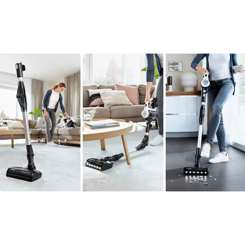 Bosch BSS711W Stabstaubsauger/Elektrobesen Akku Trocken Beutellos 0,3 l Schwarz, Silber, Weiß