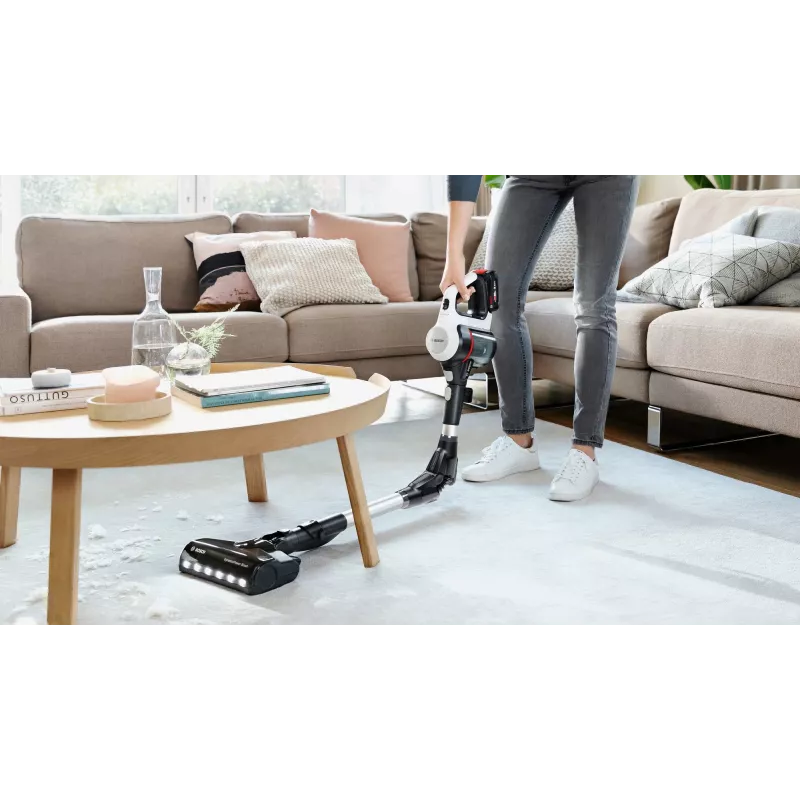 Bosch BSS711W Stabstaubsauger/Elektrobesen Akku Trocken Beutellos 0,3 l Schwarz, Silber, Weiß