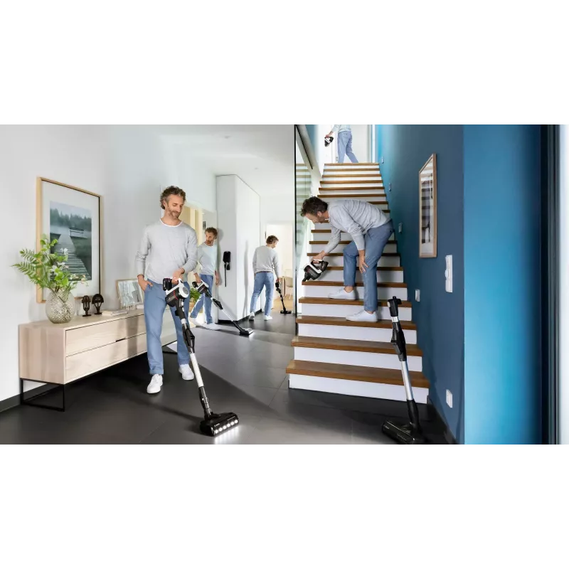 Bosch BSS711W Stabstaubsauger/Elektrobesen Akku Trocken Beutellos 0,3 l Schwarz, Silber, Weiß