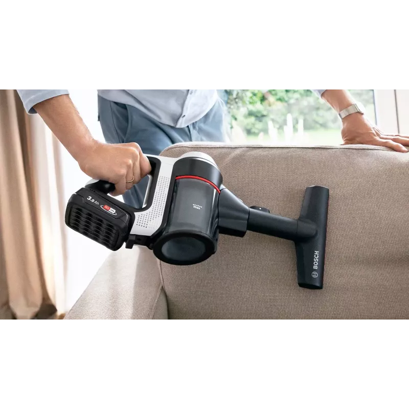 Bosch BSS711W Stabstaubsauger/Elektrobesen Akku Trocken Beutellos 0,3 l Schwarz, Silber, Weiß