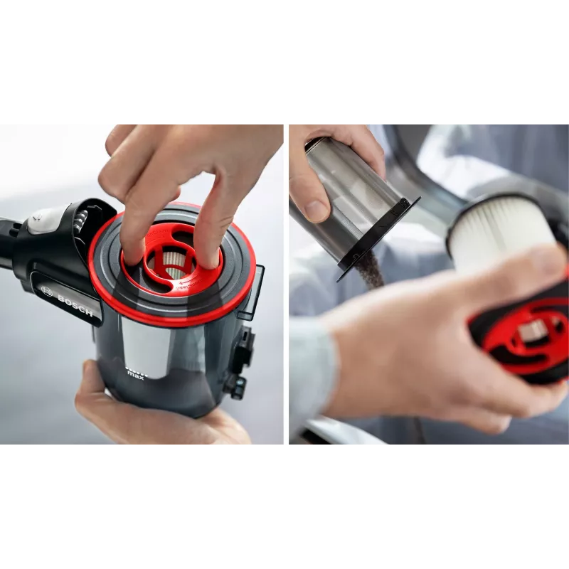 Bosch BSS711W Stabstaubsauger/Elektrobesen Akku Trocken Beutellos 0,3 l Schwarz, Silber, Weiß
