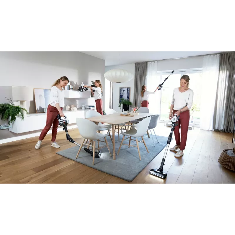 Bosch BSS711W Stabstaubsauger/Elektrobesen Akku Trocken Beutellos 0,3 l Schwarz, Silber, Weiß