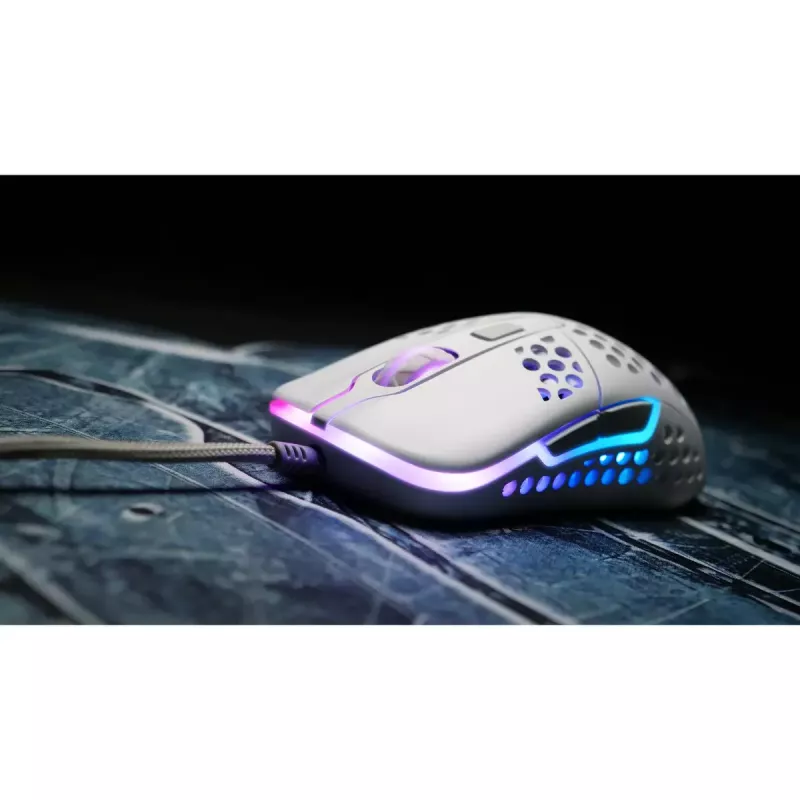 XTRFY M42 beidhändige Gaming-Maus – optischer Sensor, 16.000 DPI, USB Typ-A, weiß, RGB