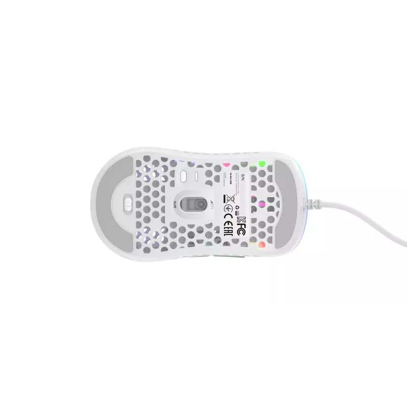 XTRFY M42 beidhändige Gaming-Maus – optischer Sensor, 16.000 DPI, USB Typ-A, weiß, RGB