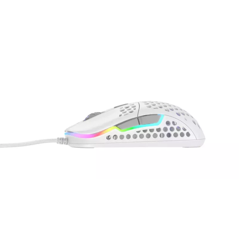XTRFY M42 beidhändige Gaming-Maus – optischer Sensor, 16.000 DPI, USB Typ-A, weiß, RGB