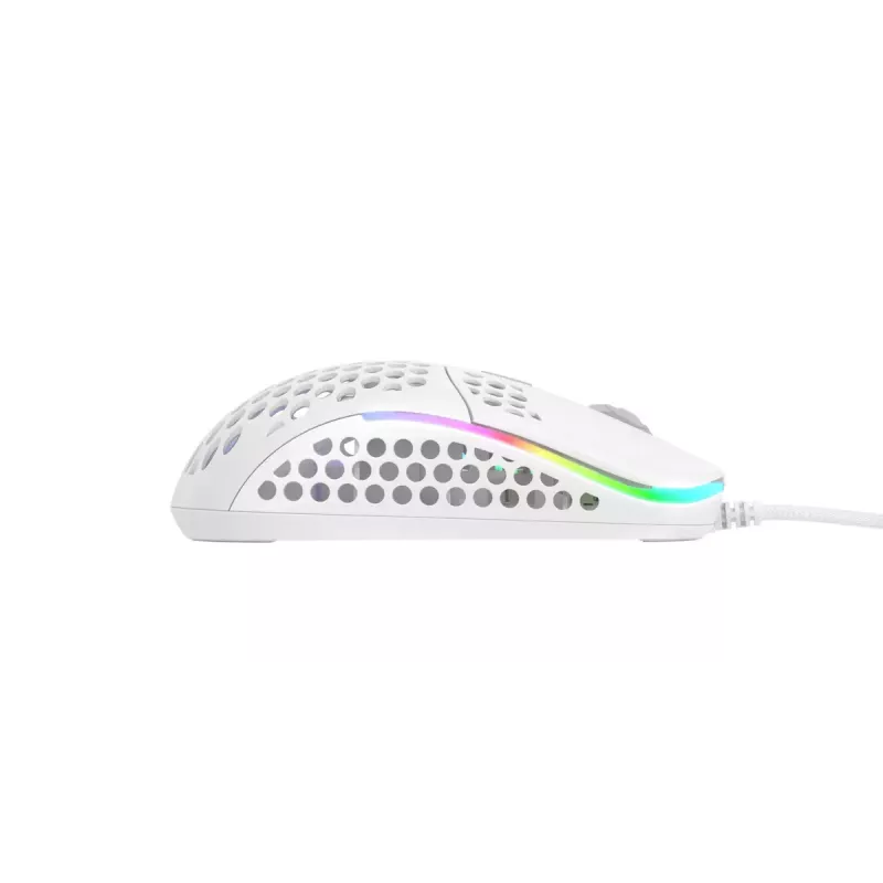 XTRFY M42 beidhändige Gaming-Maus – optischer Sensor, 16.000 DPI, USB Typ-A, weiß, RGB