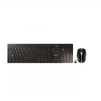 CHERRY DW 9100 schlank Tastatur Maus enthalten Universal RF Wireless + Bluetooth QWERTY US Englisch Schwarz