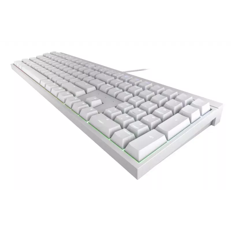 Kabelgebundene mechanische Gaming-Tastatur Cherry MX 2.0S — Full-Size (100 %), QWERTZ deutsches Layout, RGB-Hintergrundbeleuchtung, USB, Weiß