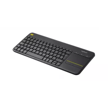 LOGITECH Wireless Touch Tastatur K400 Plus - Schwarz - Espanol Qwerty