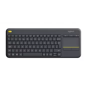 LOGITECH Wireless Touch Tastatur K400 Plus - Schwarz - Espanol Qwerty