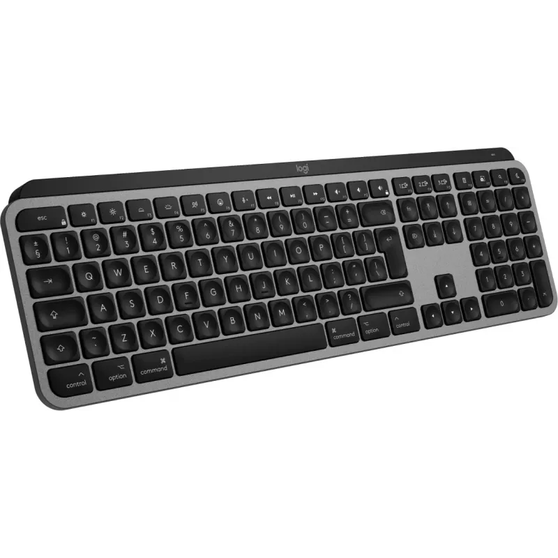 Logitech MX Keys S for Mac Tastatur Kabellos Bluetooth QWERTY Aluminium Schwarz
