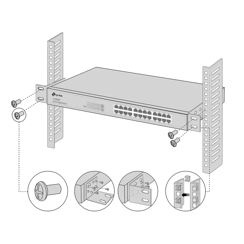 Montagekit TP-Link Omada Rack Mount Kit 13-Zoll Metall Schwarz