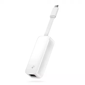 TP-Link UE330C USB-C-Hub mit 3 USB-3.0-Anschlüssen und Gigabit-Ethernet, Weiß