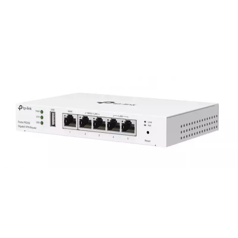 TP-Link Festa FR205 Kabelgebundener Router 10 Gigabit Ethernet, 100 Gigabit Ethernet, Gigabit Ethernet Weiß
