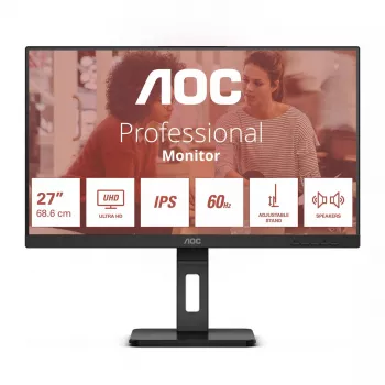 AOC E3 U27E3UF Computermonitor 68,6 cm (27 Zoll) 3840 x 2160 Pixel 4K Ultra HD LED Schwarz