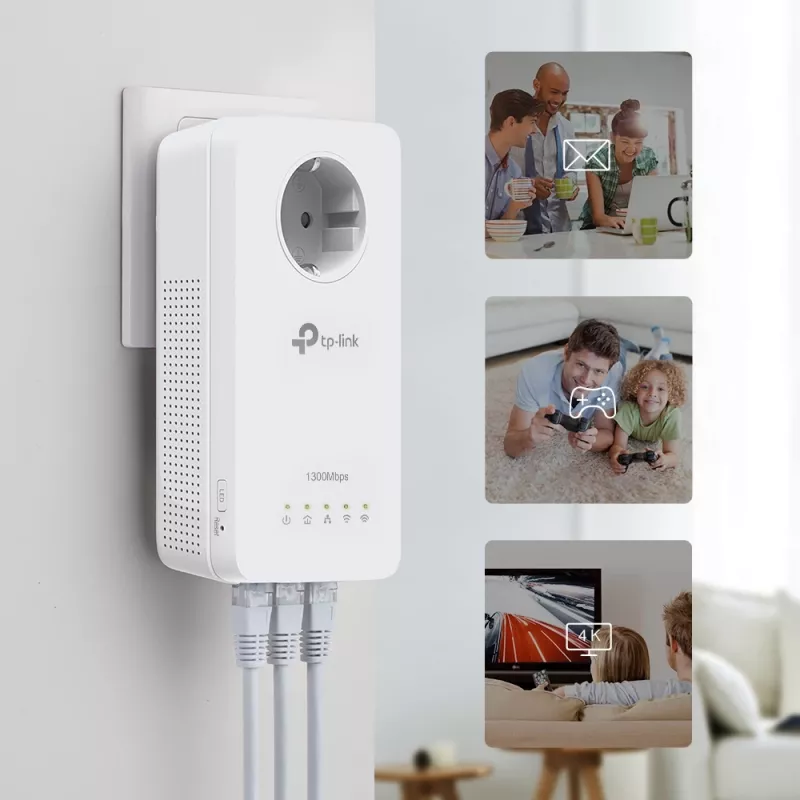 TP-Link TL-WPA1300P KIT 1300 Mbit/s Ethernet LAN WLAN Weiß 2 Stück