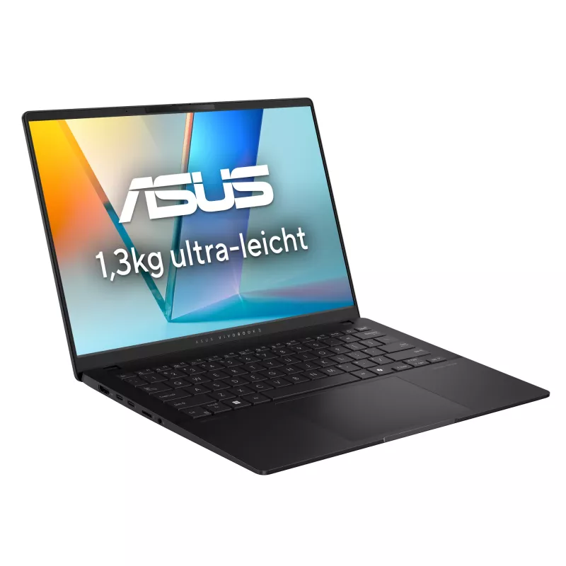 ASUS Vivobook S14 OLED S5406SA-QD151W Copilot+ PC Intel Core Ultra 7 256V Laptop 35,6 cm (14 Zoll) WUXGA 16 GB LPDDR5x-SDRAM 1 TB SSD Wi-Fi 7 (802.11be) Windows 11 Home Deutsch Schwarz