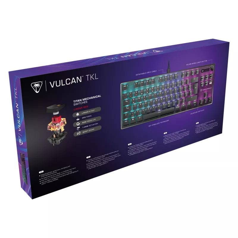 Turtle Beach Vulcan TKL Tastatur Gaming USB QWERTZ Deutsch Schwarz