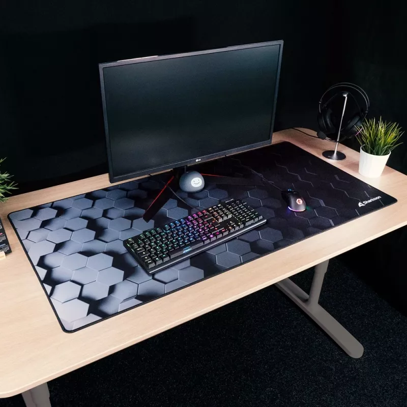 SHARKOON Gaming-Mauspad - Sgp30 Big Hex - Schwarz