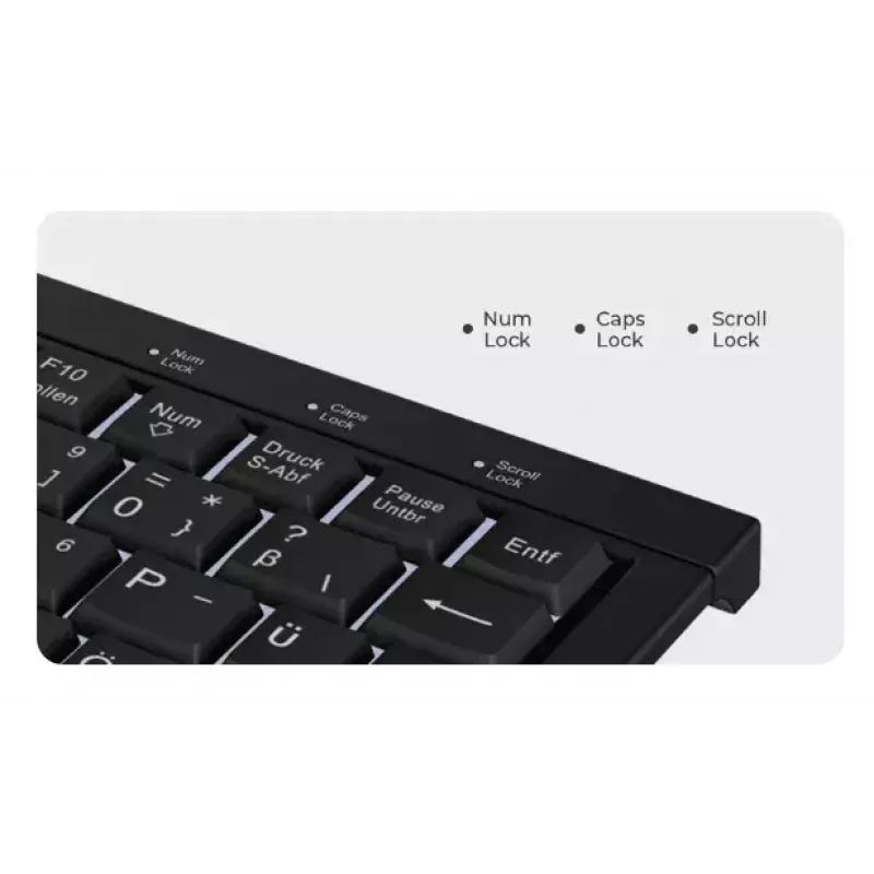 KeySonic KSK-3011ELC (DE) Tastatur Home USB QWERTZ Deutsch Schwarz