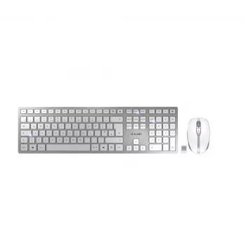 CHERRY DW 9100 schlank Tastatur Maus enthalten Universal RF Wireless + Bluetooth QWERTY UK Englisch Silber