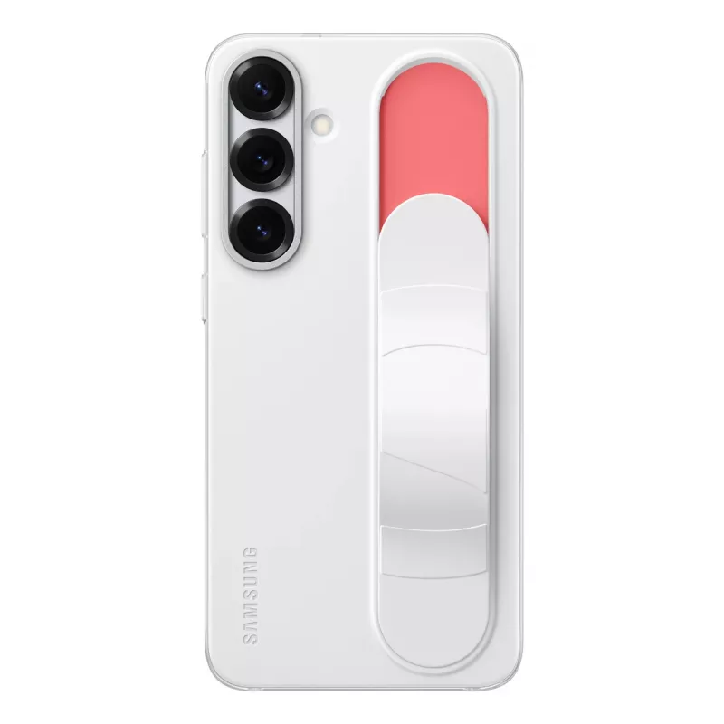 Samsung Standing Grip Case für Galaxy S25+, Hülle, Samsung, Galaxy S25+, 17 cm (6,7 Zoll), Weiß