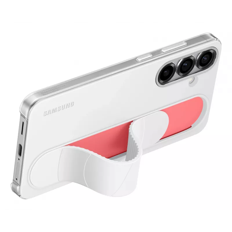 Samsung Standing Grip Case für Galaxy S25+, Hülle, Samsung, Galaxy S25+, 17 cm (6,7 Zoll), Weiß